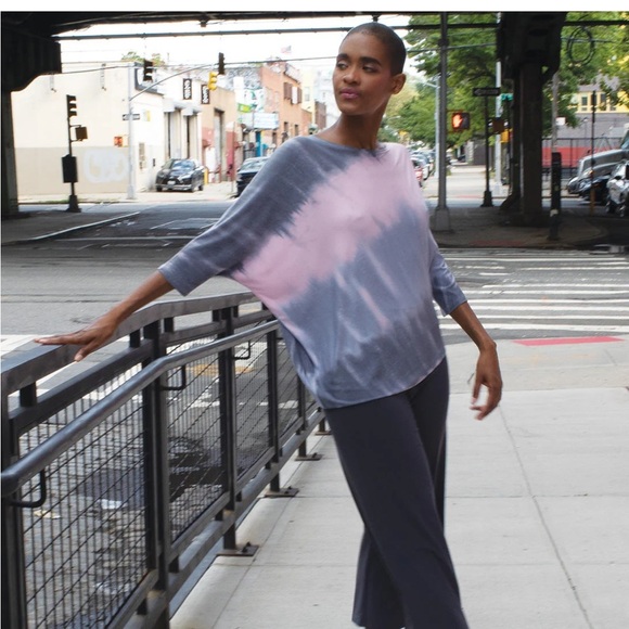 Clara Sunwoo Ombré print 3 quarter sleeve shirt NWT M - Picture 3 of 9